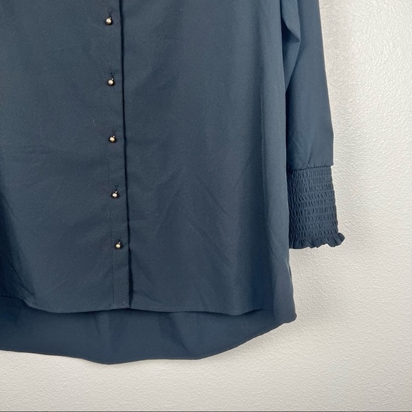 SOFT Surroundings Vivian Shirt‎ Black PM - Picture 4 of 7